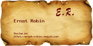 Ernst Robin névjegykártya